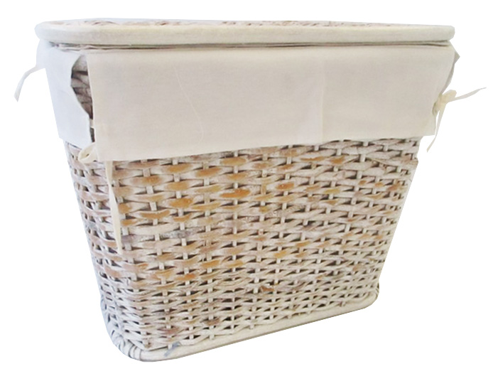 26-0033/F1 CESTO VIMINI PORTA BIANCHERIA SHABBY CHIC